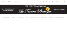 Tablet Screenshot of lefemmeboutique.com